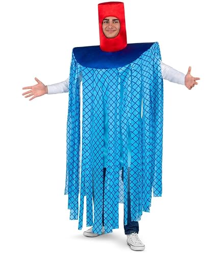 Disfraz De Sardina Para Adulto My Other Me – Túnica Gris Con Tiras, Unisex Y Talla Única (S A XL), Ideal Para Fiestas Temáticas Y Cosplay