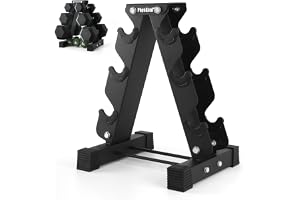 PhysKcal 3-Tier Dumbbell Rack | Solid Steel, 150 kg Weight Capacity, Ideal for Home Gym Storage