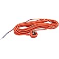 First4spares Orange 12 metre Replacement Flex Cable with 3 Pin Plug & Loose Ends For Hard Wiring