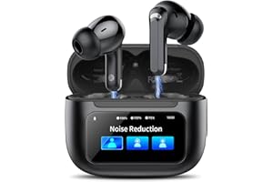 TIMU Wireless Earbuds, Bluetooth 5.4 Ear Buds with ANC/ENC Noise Cancelling, 5 EQ Modes, 50H HiFi Stereo Bluetooth Earphones with Multifunctional Touchscreen, IPX7 Waterproof Bluetooth In Ear Headphones