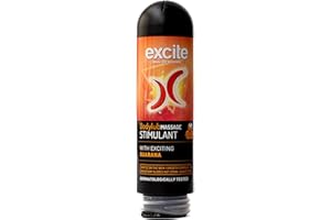Excite Lubrifiant intime et gel de massage effet chaleur 2 en 1 avec Guarana. Vegan et Testé Dermatologiquement, 200 ml
