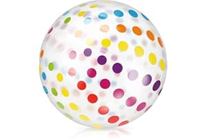 DSLSQD Nadmuchiwane piłki wodne, tęczowa piłka plażowa, 40 cm, do pływania, impreż, aktywności na świeżym powietrzu, basen, plaża, prezent