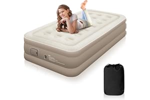KITXEDAS Single Airbed, NO Socket Needed-JUST One-click, Single Mattress, Air Bed with Built in Pump, Self Inflating Mattress, Inflatable Mattresses Air Blow up Bed Guest, 191x99x40cm