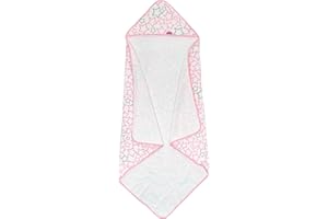 Ti TIN Capa de baño para bebé con Capucha con Motivos de estrellitas Color Rosa, 100x100 cm, Rizo de algodón 90%, Extra Suave y Absorbente, Apta para Secadora