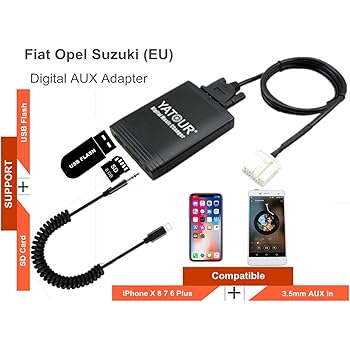 Baoblaze 3 5mm Car Audio Aux Adapter Cable With 8 Pin Female