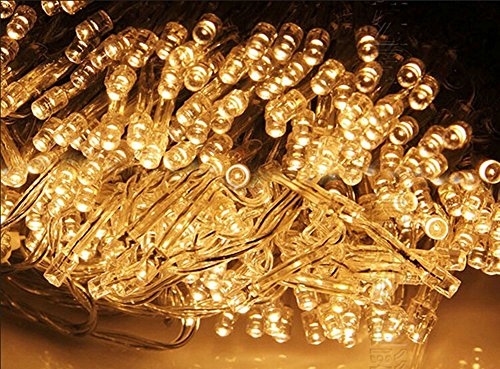 KNOW LED-Schnur-Lichter —– 300 LED-Innen-und Außen Vorhänge Eiszapfen Lichterketten Lichterketten in der Hochzeit Gartenhaus Schlafzimmer genutzt Weihnachtsbeleuchtung Dekoration 3 m * 3 m (warmes Weiß) - 4