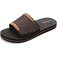 Ripord Mens Adjustable Slides Sandals Slip On Sandals Comfortable Athletic Anti-Slip Slides