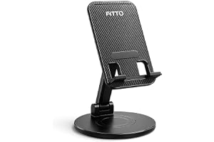 Fitto Foldable Cell Phone Stand For Desk 360-Degree Rotating Holder Universal Mobile Stand