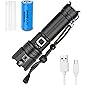 CAMTOA LED-Taschenlampe USB-Aufladung 5000 Lumen Superhell-Taschenlampe,XHP70 3.7V 26650 Akku Taktische-Taschenlampe…