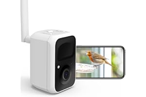 NETVUE Birdfy Telecamera Intelligente per Uccelli con Supporti Regolabili a Qualsiasi Angolazione per Osservare Uccelli, Identificazione IA di Uccelli, Cattura Automatica Video e Ricevi Notifiche