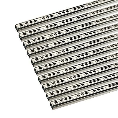 FURNICA Lot de 10 (5 paires) Glissières pour tiroirs à roulement à billes, H17mm (Longueur 246mm)