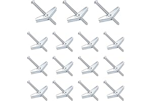LONGHAO 15 pcs tasselli Per Cartongesso Tasselli Viti A Parete Cartongesso Fissaggio Ad Ancora Viti Di Espansione M4, Viti Aggiuntive, Viti A Ginocchiera Hardware,Per L'Installazione A Soffitto