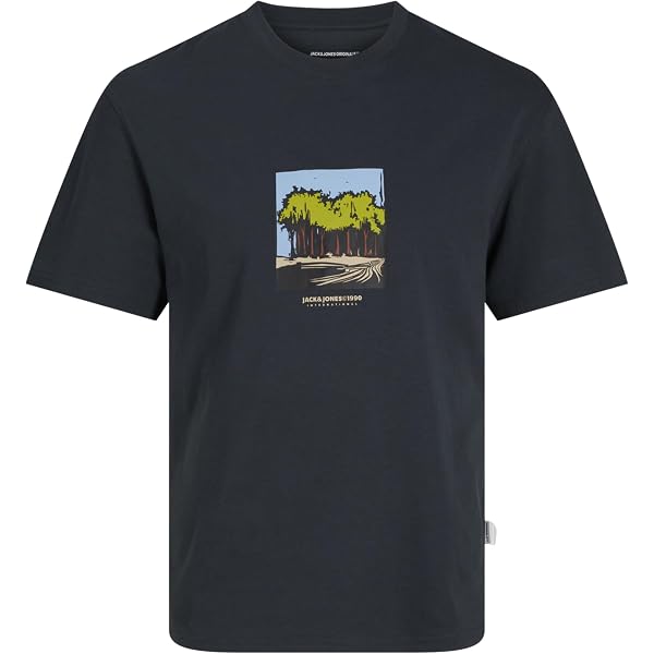 JACK & JONES Herren T-Shirt 'Jorvermont Nature' – Kurzärmlig, Crew Neck, Lockerer Schnitt