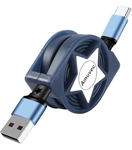 Cavo USB C A USB C Retrattile 100W - Ricarica Veloce PD 3.0, QC 3.0, 6A, Trasferimento 480Mbps (Viola) - 3