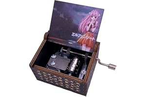 Youtang Elfen Lied - Caja de música grabada de madera con manivela impresa, para Navidad, regalo de cumpleaños, imagen 1