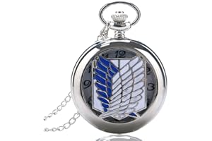 COKINKIDS Unico orologio da tasca, Attack on Titan Scouting legion Survey Corps Cosplay da tasca per gli uomini donne, orologio da tasca regalo