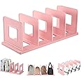 Elezeal Adjustable Book Holders, Heavy Duty File Rack, Free Adjustment Durable Bookend Book Ends for Shelves, Large Capacity File Sorter Organiser Handbag Clutch Bag Divider for School, Home, Office