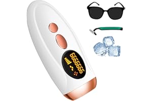 GLEISA IPL Geräte Haarentfernung, Laser Haarentfernungsgerät mit Kühlfunktion, 5 Energiestufen, 500.000 Lichtimpulse, Schmerzfreie Haarentfernungsgerät für Damen & Herren, Gesicht, Körper, Achseln, Bikini