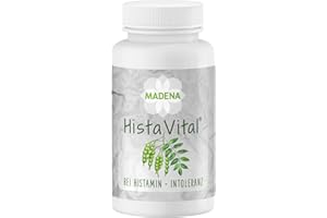 ‎MADENA MADENA HistaVital, Nährstoffkomplex bei Histaminintoleranz mit Quercetin 500mg pro Tag, Vitamin C (gepuffert) & 10 weitere Mikronährstoffe, DAO Enzym Support 100 Kapseln