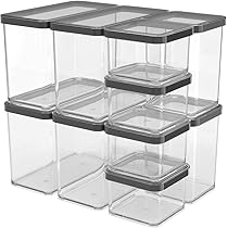 Rotho Loft Contenitore Rettangolare con Coperchio e Guarnizione, Plastica (SAN) senza BPA, Trasparente/Bianco, 2.1 L, 20.0 x 10.0 x 14.2 cm