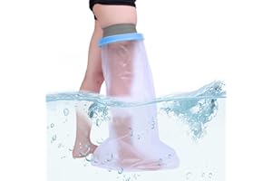 GAOUTO Ochrona przed prysznicem, antypoślizgowa, ochrona nóg dla dorosłych, ochrona przed gipsem, wodoszczelna, wielokrotnego użytku, ochrona pod prysznic, stopę, uda, kolana, stopy, ochrona przed gipsem