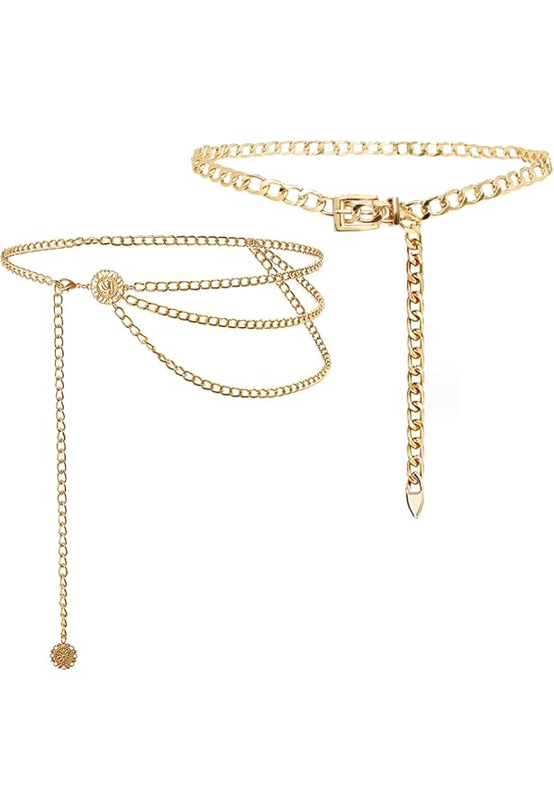 Ceinture Chaîne Dorée Multicouche Pour Femme | Ajustable 90cm | Accessoire Taille Style Bohème - 9
