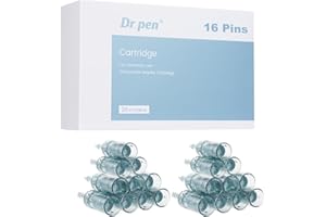 BESTAUTY Dr. pen Cartouches Ultima M8/M7S 16 broches - Paquet de 20 pour Cicatrices D'acné, Cicatrices, Recoins et Traitement par Bande - Cartouches Dr pen Ultima M8/M7S (20 pièces, 16 broches pour M8/M7S)