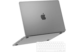 NPUOLS Etui do MacBook Pro 14 cali 2024-2021 M4 M3 M2 M1 Pro Max A3112 A3401 A3185 A2992 A2918 A2779 A2442, powrót do oryginalnego koloru Mac, ultracienkie etui i osłona klawiatury UE, matowe Tszary