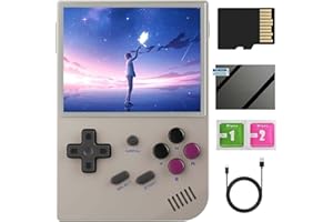 Whatsko RG35XX Console de jeu portable,Compatible avec les systèmes Linux et Garlic,3.5 Pouces IPS Rétro Console 64GB Préinstallée 5000+ Jeux,20+ émulateurs de Jeux,Supporte HDMI et Sortie TV（Lila）