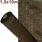  ARTISEC Malla de sombreo ocultación Lona Sombra Color marrón 1,5x10m Metros rejas