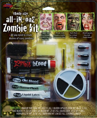 All in One Family Zombie Makeup Kit - 2