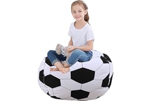 iFCOW Puf de animales de peluche, organizador de almacenamiento de juguetes multifuncional, asiento plegable para el suelo, bolsa extra grande, sofá para niños y adultos