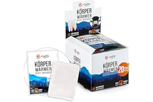 HELLO HEAT - Ciepły – ogrzewacze do ciała, 20 sztuk, do natychmiastowego użytku, 12 godzin ciepła dla pleców, ramion, karku lub kolan