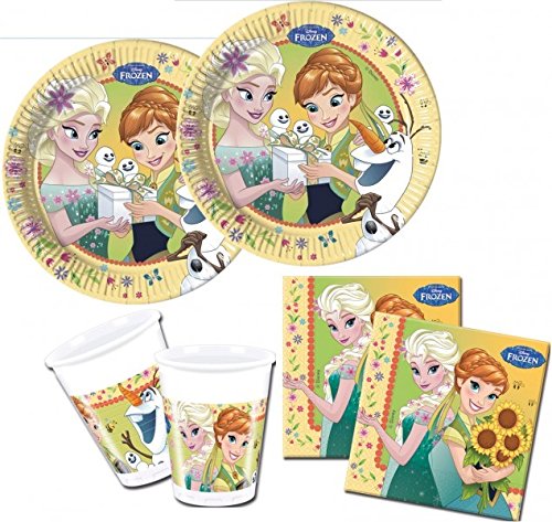 Preisvergleich Produktbild 52 Teile Eiskönigin Party Fieber Party Set für 16 Kinder