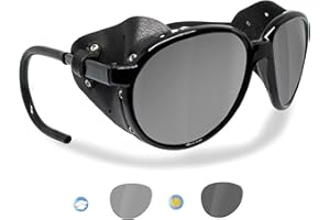 BERTONI Polarized Sunglasses for Mountain Hiking Trekking Glacier Snow mod. CORTINA Italy Shiny Black