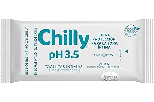 Chilly Pocket - Toallitas Ph 3.5, Íntimas Aptas Para Uso Diario, Fórmula Extra-protección, Es, 12 Unidad