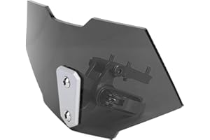 ARAMOX Pare-brise de Moto en Acrylique, Clip Réglable surélevé sur le Déflecteur de Vent, Extension de Pare-brise pour les Motocyclistes (Noir fumé)