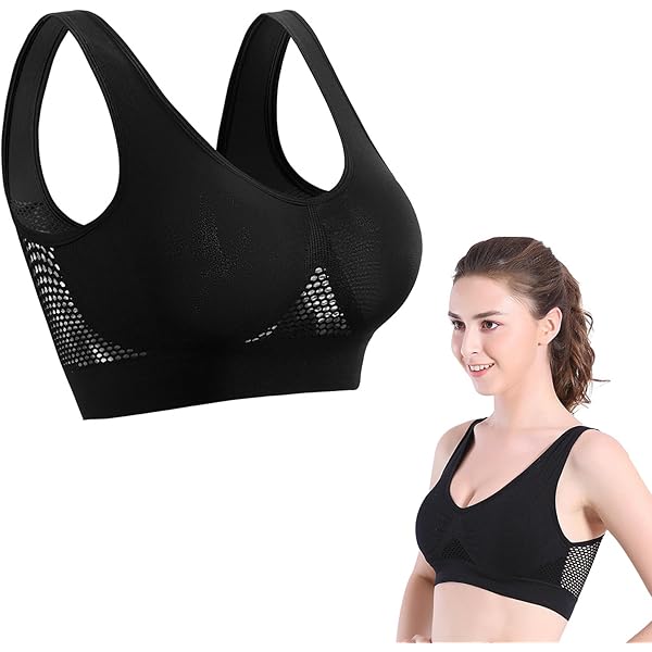 Reggiseno Sportivo HBselect Donna - Senza Ferretto, In Pizzo, Imbottito E Traspirante - Foto 7