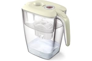 Laica Caraffa Filtrante BIG Roma - Bianco - 3,7L - 1 Filtro bi-flux incluso, Preserva i sali minerali e Riduce le sostanze indesiderate - Capacità XXL - Timer Manuale- Sicurezza Made in Italy