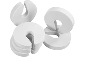 JIAYICHENGJU LEZQHB Door Finger Guards, 6 Pack Foam Child Door Stopper Baby Safety Finger Pinch Guard White Color