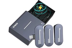 SYNCO P2SL 2,4 GHz Microfono Wireless per Cellulare Digitale 1-Trigger-2 Monitoraggio in Tempo Reale (for Lightning)