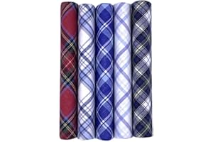 emlstyle Boxed Men's Handkerchiefs 100% Cotton Pocket Hankies 5 Pack
