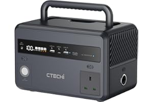 CTECHi Portable Power Station 300W, 299Wh LiFePO4 Battery, 120000mAh Emergency Power Supply, Solar Generator for Travel, Camping, Power Outage and RVs