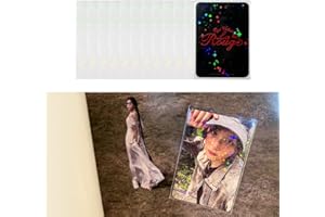 Baskiss 100 Packs Laser Photocard Sleeves, 58 x 89 mm Star Shape Laser Kpop Sleeves Idol Photo Cards 200 Microns Ultra Thick Protector Trading Cards Shield Cover (Rainbow Star Laser Sleeve)