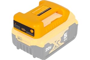 ADPLIFE Battery Adapter 18V/20V Battery Adaptor with USB Charger & Type-C PD Power Source Charger for 20v 18V MAX Lithium Batteries(Adapter Only)