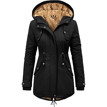 Manteau Femme Blouson Chaud Mi-saison – Polaire Avec Capuche, Zip, Grande Taille | Style Parka Poncho En Laine Polaire