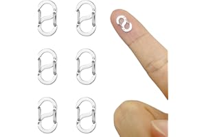 NICEIN 6 Stück Doppelt zu öffnende Kettenverschluss, S-Lock-Armband Verschlüsse,Verschlüsse für Armbänder aus Edelstahl,mini Karabiner,Kurzer Armband Verschluss,Geeignet (6PCS-16mm)