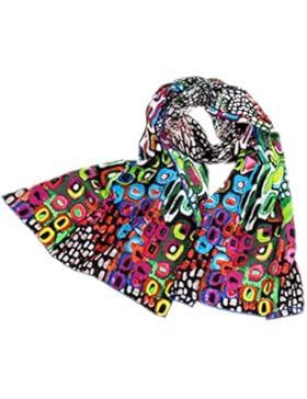 Prettystern - 160cm Malerei inspiriertes Modern Grafik Print Kunstdruckt Seidenschal - 3 Farben