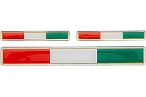 ‎AUTO-STYLE Aufkleber 3D 'italienische Flagge'' 3 Stück