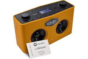BoomBocs Internet Radio WiFi, Wireless Portable Bluetooth Speaker, Direct Streaming to Spotify, Deezer & Amazon Music - Orang